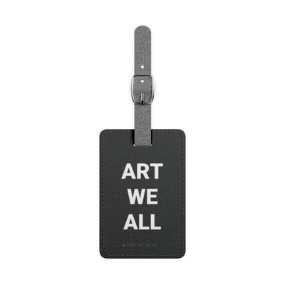 Travel-Ready Passport Wallet with adjustable strap and "ART WE ALL" design for stylish travel organization